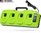 4-PORT Fast Charger Ryobi 18V One+ Multi-battery Charging Station Usa New. Price: $113.42.