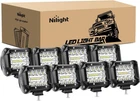 Nilight 8PCS Led Pods 4INCH 60W Bar Flood Spot Combo Triple Row Driving La New. Price: $150.99.