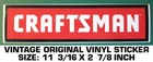 Craftsman Tools - Vintage Original Vinyl Decal Sticker Automotive Racing Used. Price: $8.04.