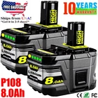 2PACK For Ryobi 8.0AH P108 High Capacity Battery 18VOLT Lithium-ion One Plus New. Price: $33.80.