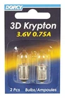 Dorcy 41-1661 3D Krypton Bayonet Base Replacement Bulbs, 3.6V, 0.75A, 2-PACK New. Price: $7.93.
