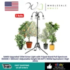 Sansi Upgraded 120W Grow Light With Tripod Stand Full Spectrum (5000K + 660NM) Open. Price: $64.99.