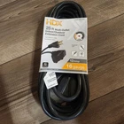 Hdx 25 Ft. 16/3 Light Duty Extension Cord Multiple Outlet Triple Tap End, Black New. Price: $14.44.