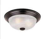 Designers Fountain 13.25" Oil Rubbed Bronze Incandescent Flush Mount Light New. Price: $26.99.