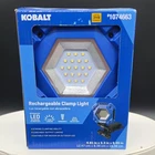 New Kobalt 1500LUMEN Led Battery Rechargeable Clamp Work Flood Light #1074663 D8. Price: $25.00.