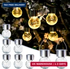 Solpex Hanging Solar Lights Outdoor, 8 Pack Decorative Cracked Glass Ball Light, New. Price: $29.29.