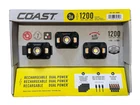 Coast CH1200R Rechargeable Led Headlamp Lumens 3 Pack New. Price: $79.95.