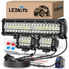 12+4IN Led Light Bar Kit With Rocker Switch, 12IN+4IN White New. Price: $69.36.