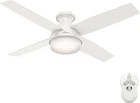 Hunter 59242 52" Modern Indoor Ceiling Fan W/ Led Light Remote Fresh White New. Price: $169.99.
