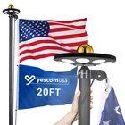 Yescom Bravery 20FT Led Solar Light Sectional Flag Pole Kit Outside Black New. Price: $129.90.