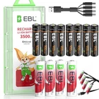 Ebl Aaa Usb Rechargeable Batteries Volt Lithium Li-ion Battery Lot New. Price: $29.89.