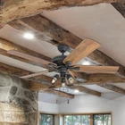 52" Lincoln Woods Bronze Industrial Farmhouse Style Led Ceiling Fan With Light New. Price: $186.95.