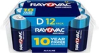 Rayovac D Batteries, Cell Battery Alkaline, 12 Count New. Price: $25.18.