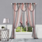 Blush Striped Modern Semi-sheer Light Filtering Window Curtain Drape Set New. Price: $22.49.