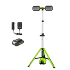 Greenworks 24V (ac 120V) Tripod Standing Light With 2AH Battery Charger New. Price: $219.99.