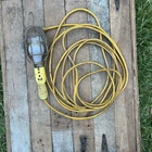 Vintage Cornish Yellow Trouble Light Industrial Work Lamp Metal Cage Drop Cord Used. Price: $29.00.