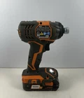Ridgid R86034 X4 18V 1/4" Li-ion Cordless Impact Driver W/ Battery Used. Price: $42.00.