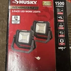 Husky Rechargeable Led Worklight 2-PACK 1500 Lumens New. Price: $34.99.