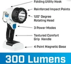 New Hart Rechargeable Handheld Spot Work Light With Rotating Head, Magnetic Base. Price: $21.90.