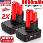 For Milwaukee M12 12V Lithium 8.0AH Extended Capacity Battery 48-11-2460 Us New. Price: $26.99.