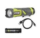 Ryobi Usb Lithium Led Flashlight Kit With 2.0 Ah Battery And Charging Cable New. Price: $34.99.