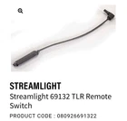 Streamlight 69132 Remote Tape Switch Plug Straight Series Boxii New. Price: $47.00.