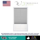 Dez Furnishings Cordless Light Filtering Cellular Shade - 21"W X 48"H Gray Open. Price: $34.99.