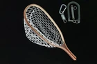 Fly Fishing Net, Soft Rubber, Clear, Small Mesh, Wooden Handle, Laminated And... New. Price: $61.21.