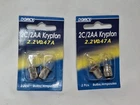 Packs Dorcy Flashlight Replacement Bulbs 2AA Krypton 2.25V/.6A KPR222, 4 New. Price: $6.00.