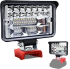 Cordless Led Work Light Compatible With Milwaukee 18V 4*6.49*2.36, Red (80W) New. Price: $21.99.