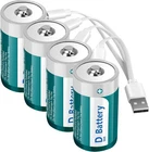 Fitinoch Rechargeable D Size Batteries 4 Pack With Usb-c 1 New. Price: $31.95.