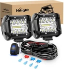 Nilight Led Pods 2PCS 4INCH 60W Off Road Fog Lights Driving Roof Work New. Price: $49.99.