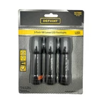 Defiant 100 Lumens Aluminum Flashlight Handheld Lights With Batteries 3 Pack New. Price: $18.99.