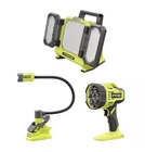 Ryobi 18V 3 Combo Hybrid Panel Spotlight, Clamp (tools Only) New. Price: $159.84.