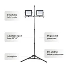 Stonepoint HX-WL12000DT Lumen Led Work Light With Double Tripod New. Price: $160.98.