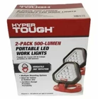 Hypertough 2-PACK 500-LUMEN Portable Led Work Lights Batteries Included New. Price: $27.89.