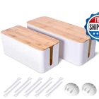 Chouky 2 Pack Large Cable Management Wooden Style Cord Organizer And Cover For New. Price: $53.97.