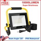 10000LM Led Work Light: Portable With 5' Cord - IP66 Waterproof New. Price: $31.48.