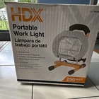 Hdx 250W Halogen Portable Corded Work Light 120V Adjustable Head Orange Open. Price: $17.80.