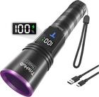 Trixhub 365NM Uv Black Flashlight Rechargeable Lcd Pet Urine Leak Detector New. Price: $21.53.