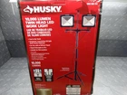 Husky 10,000-LUMEN Twin-head Led Work Light Open. Price: $71.99.