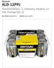 Rayovac High Energy D Batteries (12 Pack), Alkaline Cell New. Price: $20.00.