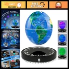 Magnetic Levitating Floating Globe With Led Lights & Clock Base - 16 Colors, Coo New. Price: $149.99.