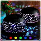 2 Pcs Solar Table Lanterns Waterproof Dancing Flame 7 Color Metal Light New. Price: $42.32.