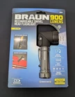 Braun 900 Lumen Rechargeable Swivel Head Led Flashlight Spot Torch New. Price: $24.29.