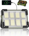 120W Solar Rechargeable Work Light, Portable Flood With Stand, 144 Led 100 New. Price: $31.66.
