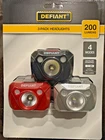 Defiant Led Headlight 3-PACK 200 Lumen Elastic Headband Flashlight New. Price: $11.97.