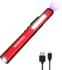 2X Workpro Flashlight Rechargeable With 365NM Uv Black New. Price: $22.71.