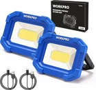 Workpro Led Light, Rechargeable Magnetic Lights With Stand, Portable 2 New. Price: $54.99.
