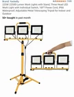 225W 22500 Lumen Work Lights With Stand, Three Head Led New. Price: $40.00.